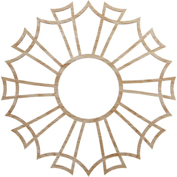 Ekena Millwork Augustus Wood Fretwork Pierced Ceiling Medallion, Red Oak, 18"OD x 6 3/8"ID x 3/8"T CMWP18X18X0375AURO - main